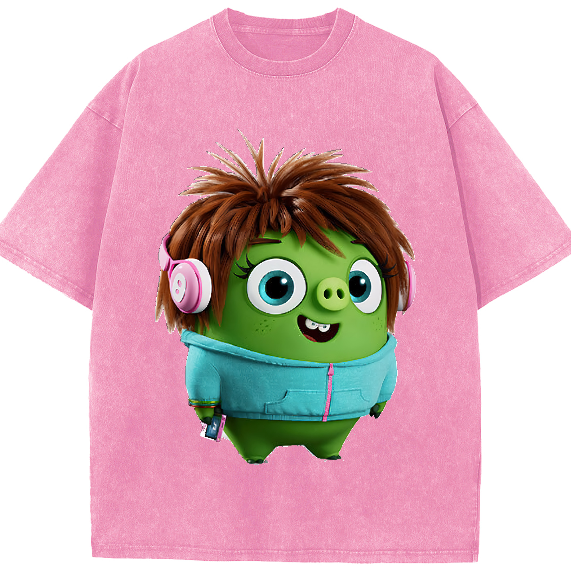 （画像用） Angry Birds アングリーバード 綿100% ヴィンテージ風 半袖Tシャツ（フロントプリント）